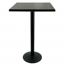 Masa inalta bar patrata 70x70xh112cm Raki New Wenge blat werzalit si picior metalic negru 43xh110cm