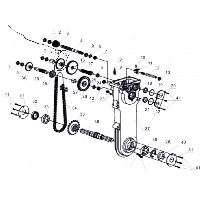 Pinion transmisie,roata dintata transmisie 1 motosapa BSR 500