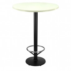 Masa inalta pentru bar 70xh112cm Raki Uni Art blat werzalit si picior metalic negru cu suport picioare 43xh110cm