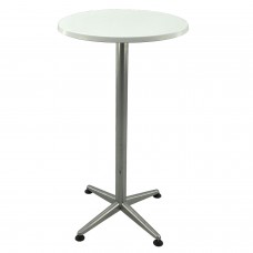 Masa rotunda inalta pentru bar 60xh107cm Raki Uni Art blat werzalit si picior metalic clasic gri h105