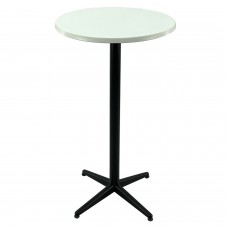 Masa rotunda inalta pentru bar 60xh107cm Raki Uni Art blat werzalit si picior metalic clasic negru h105