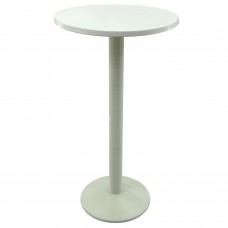 Masa rotunda inalta pentru bar 60xh112cm Raki Uni Art blat werzalit si picior metalic alb 43xh110cm