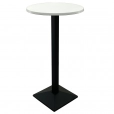 Masa rotunda inalta pentru bar 60xh112cm Raki Uni Art blat werzalit si picior metalic negru 40x40xh110cm