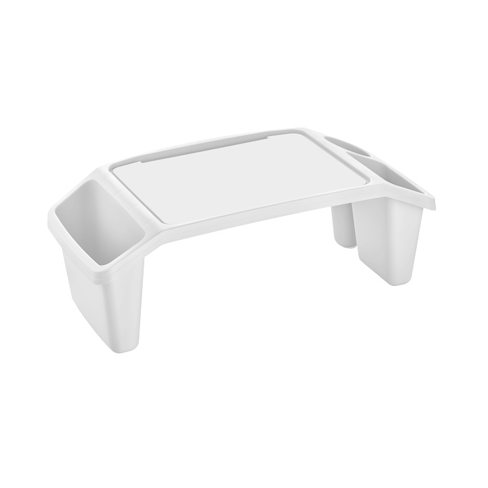 Birou/masa din plastic pentru copii, alb, 59x30xh21 cm