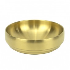 Bol cu pereti dubli Vintage Gold 24xh8,8cm,inox,auriu