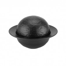 Bol din ceramica cu capac Culinaro Atlas Black pentru prezentare 16xh10cm