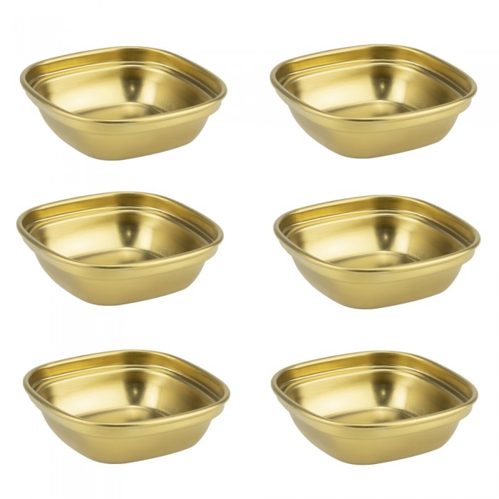Bol patrat Culinaro Gold 8,4x8,4cm,inox,auriu