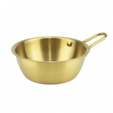 Bol servire cu maner Culinaro Gold 13,5xh5,2cm,inox,auriu