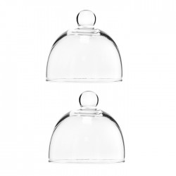 Capac cupola din sticla pentru platouri,farfurii Culinaro 11,5xh11,5cm,set 2 buc...