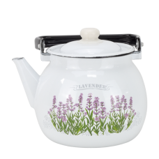 Ceainic LAVANDA otel carbon  emailat   3,5L  otel carbon 