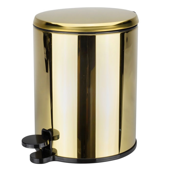 Cos gunoi baie cu pedala Cigo Gold 20xh28cm,auriu