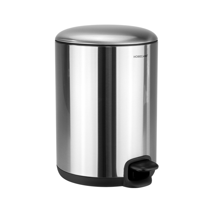 Cos gunoi cu pedala pentru baie 5 litri,21xh31 cm,crom