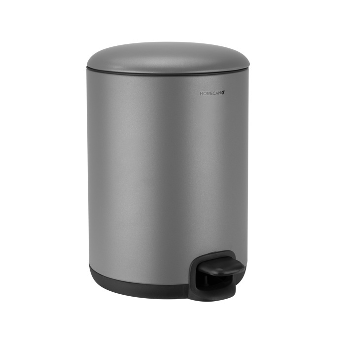 Cos gunoi cu pedala pentru baie 5 litri,21xh31 cm,gri
