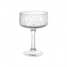 Cupa/bol din sticla texturata cu picior Cracked 1100ml,14,5xh25cm