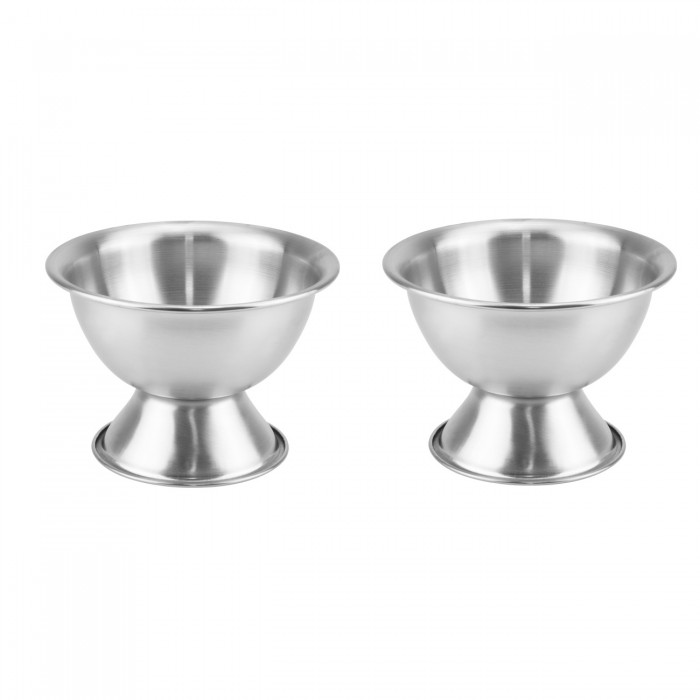 Cupa servire desert cu picior Culinaro Silver 12,5xh8,5cm,inox,argintiu