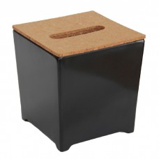 Cutie pentru  servetele 14x14xh14.5cm culoare neagra