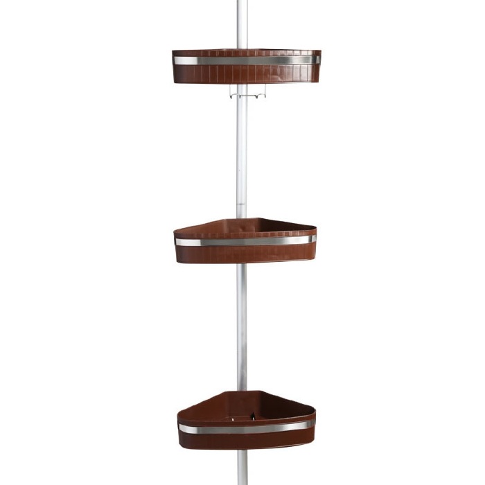 Etajera baie colt  3 nivele culoare maro