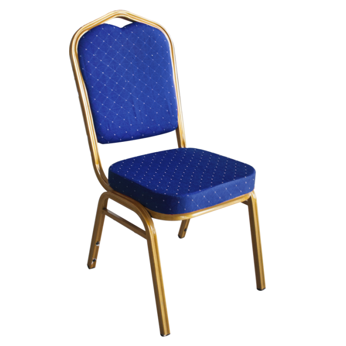 Scaun metalic albastru pentru evenimente, catering RAKI 45x51x93cm