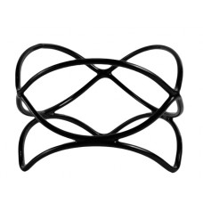 Stand prezentare non-alunecare RAKI DANCE, 21,5x21,5xh15cm, metal acoperit cu PVC, negru