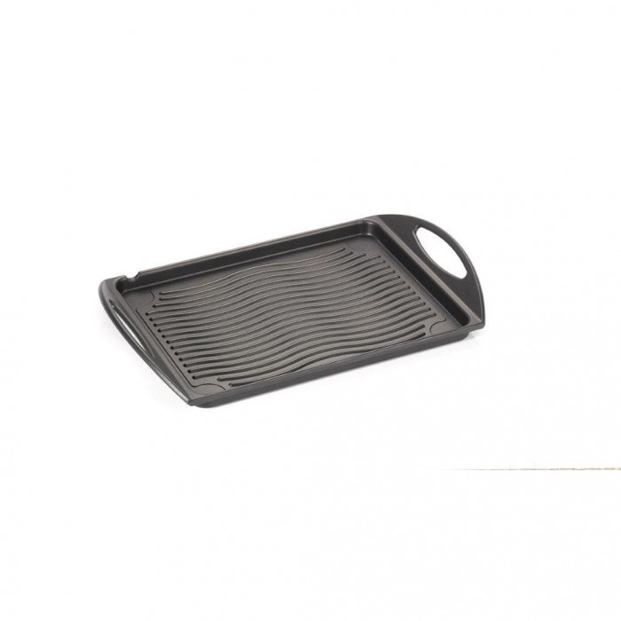 Tava pentru copt cu grill ANTIK ARS 34x26xh5cm cu manere, aluminiu, strat antiaderent