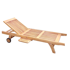 Sezlong lemn cu suport lateral 200x65xh35cm