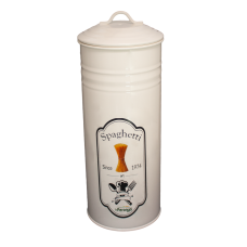 Cutie metalica cu capac depozitare paste FERONYA, culoare crem