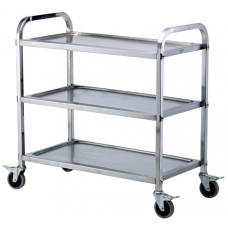 RAKI Carucior inox servire restaurant 3 polite 85x45x89cm multifunctional