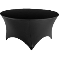Husa elastica neagra pentru masa plianta rotunda catering, evenimente 180cm RAKI