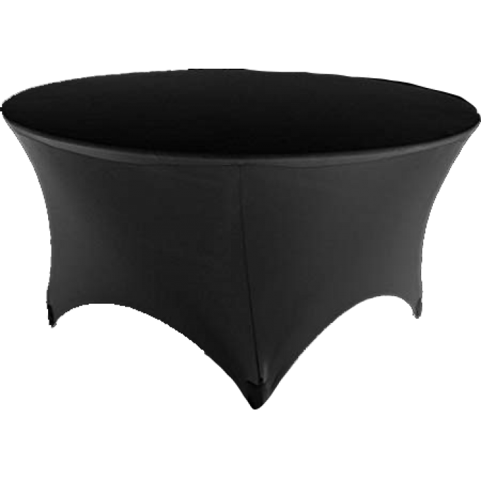 Husa elastica neagra pentru masa plianta rotunda catering, evenimente 180cm RAKI