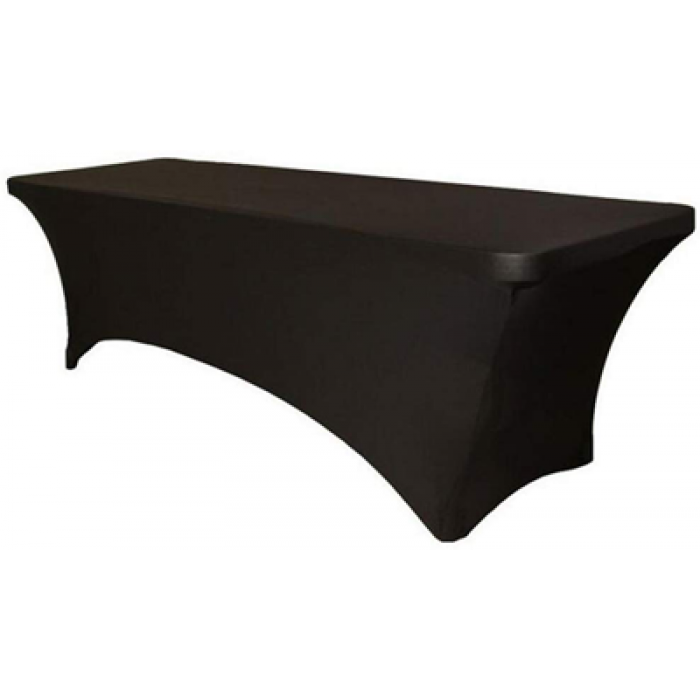 Husa elastica neagra pentru masa plianta catering, evenimente 244x76xh74cm RAKI