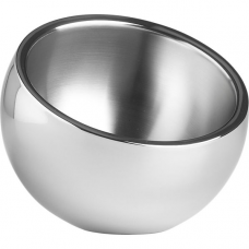 Bol inclinat pentru bufet, din inox cu pereti dubli, CULINARO, D17cm, argintiu