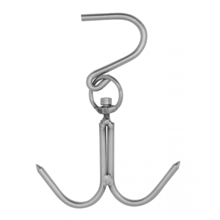 Carlig metalic macelarie pentru agatat carne, nichel PIRGE