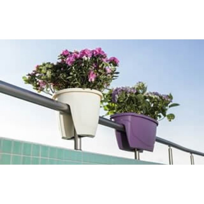 Ghiveci balustrada balcon SERINOVA 29,7x29,7xh24cm 7,5l culoare verde