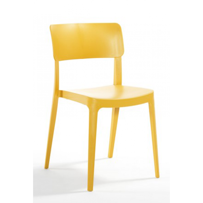 Scaun RAKI PANO 47,1x51,1xh81,9cm din polipropilena cu fibra de sticla culoare galben