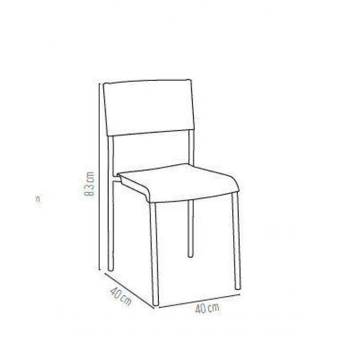Scaun plastic cu picioare cromate RAKI CLASSIC, aspect ratan, maro, 40x40xh83cm