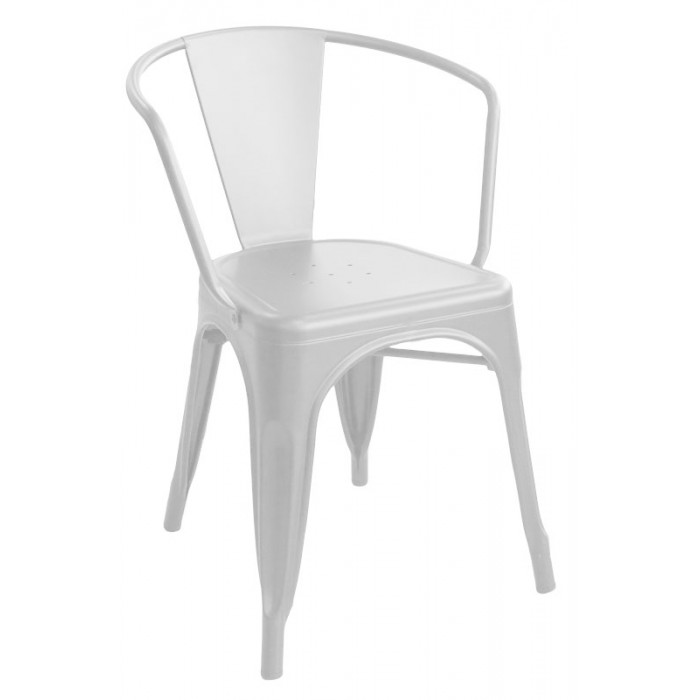 Scaun metalic RAKI RETRO 48x51x74cm WHITE