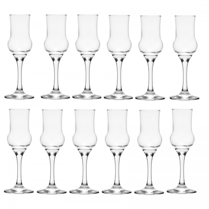Set 12 pahare Grappa NADIR ALAMBIC, 90ml, D6,2xh17cm, sticla