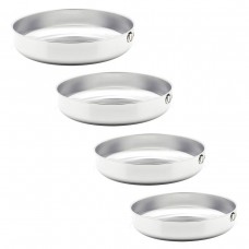 Set 4 tavi de copt din inox BAVARIA SUPER, D28xh6cm, D30xh6cm, D32xh7cm, D34xh7cm