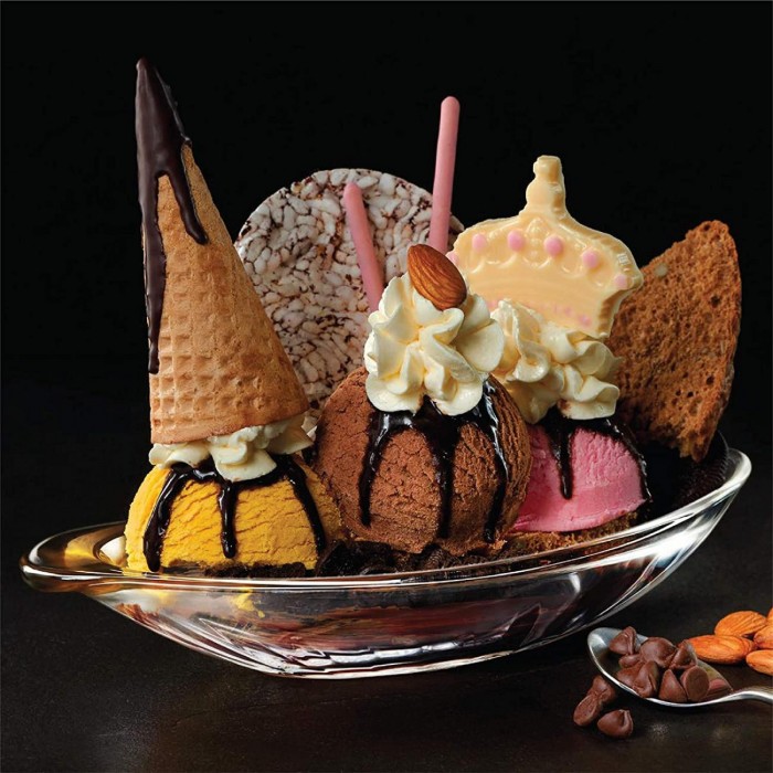 Set 6 boluri pentru desert OCEAN DELIGHT Banana Split, 24x10,9xh4,4cm, sticla
