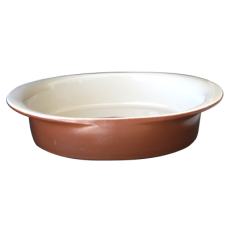 Tava ceramica ovala CERUTIL 32x25x6,5cm tabaco