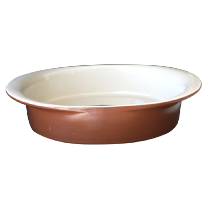 Tava ceramica ovala CERUTIL 32x25x6,5cm tabaco