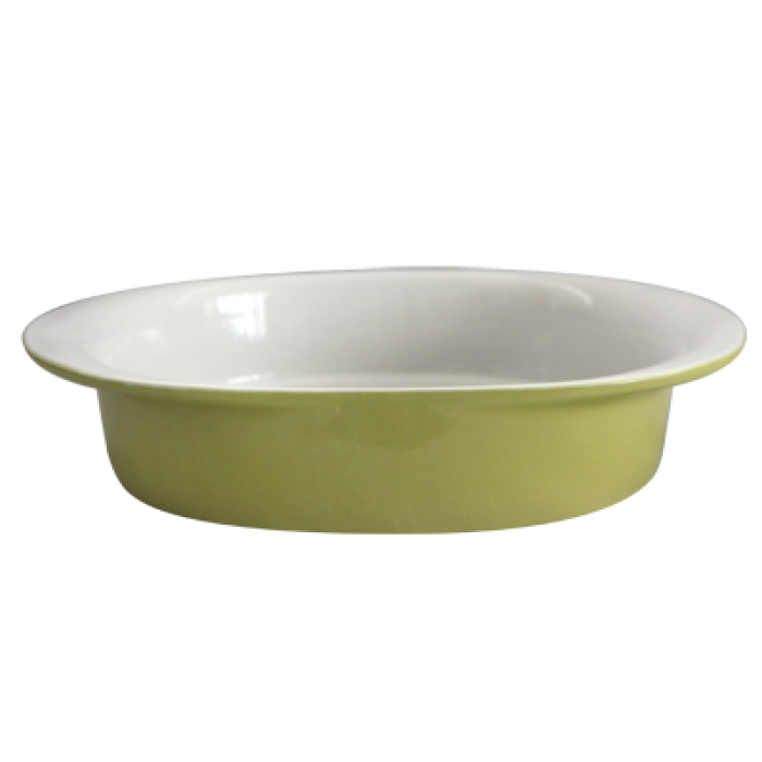 Tava ceramica ovala CERUTIL 32x25x6,5cm verde