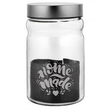 Borcan sticla cu capac metalic argintiu, RAKI HERA, 1,4l