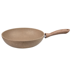 Tigaie Wok HASCEVHER GRANITE 28xh7,5cm, strat antiaderent, maro