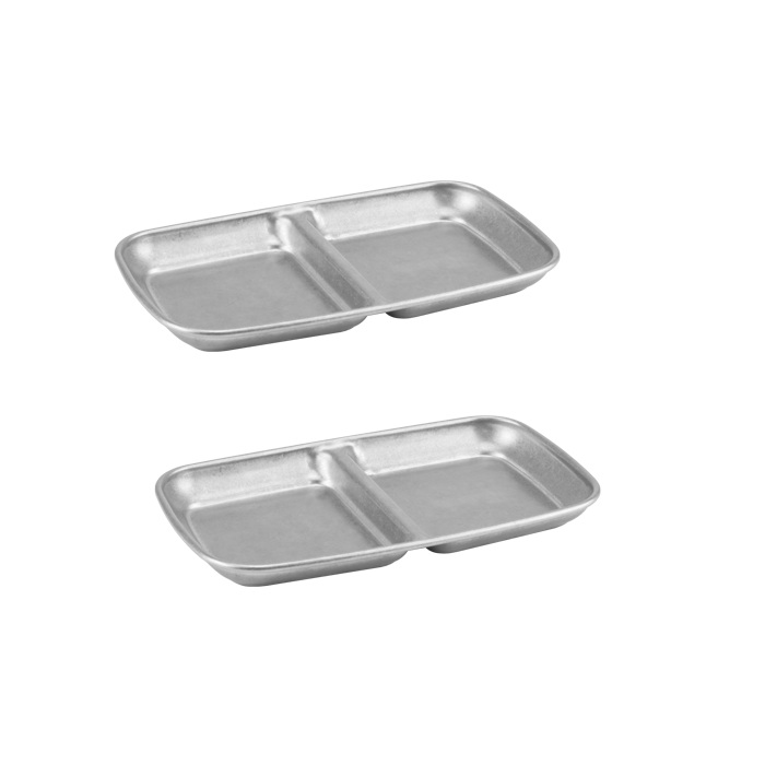 Farfurie cu 2 compartimente Culinaro Silver 15,5x9cm,inox