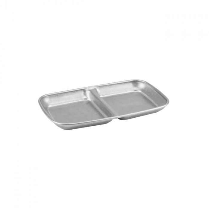 Farfurie cu 2 compartimente Culinaro Silver 15,5x9cm,inox