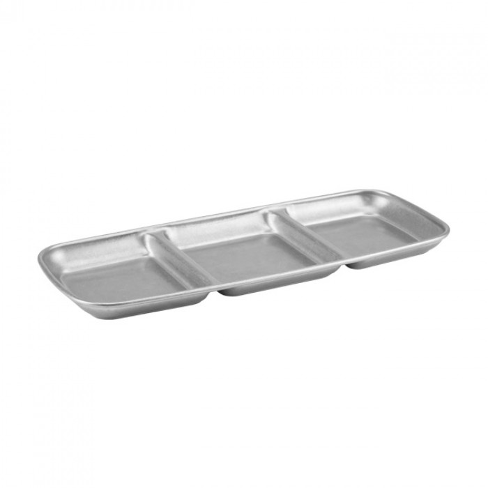 Farfurie cu 3 compartimente Culinaro Silver 22,5x9cm,inox