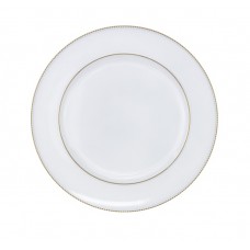 Farfurie suport RAKI  33cm polipropilena alba cu margine aurie