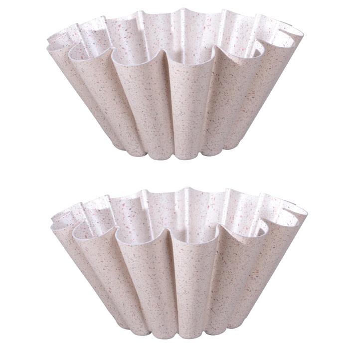 Set 2 forme briose metal RAKI 20xh10cm crem