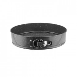 Forma tort 24xh6,5cm,invelis antiaderent,baza detasabila,gri,otel...
